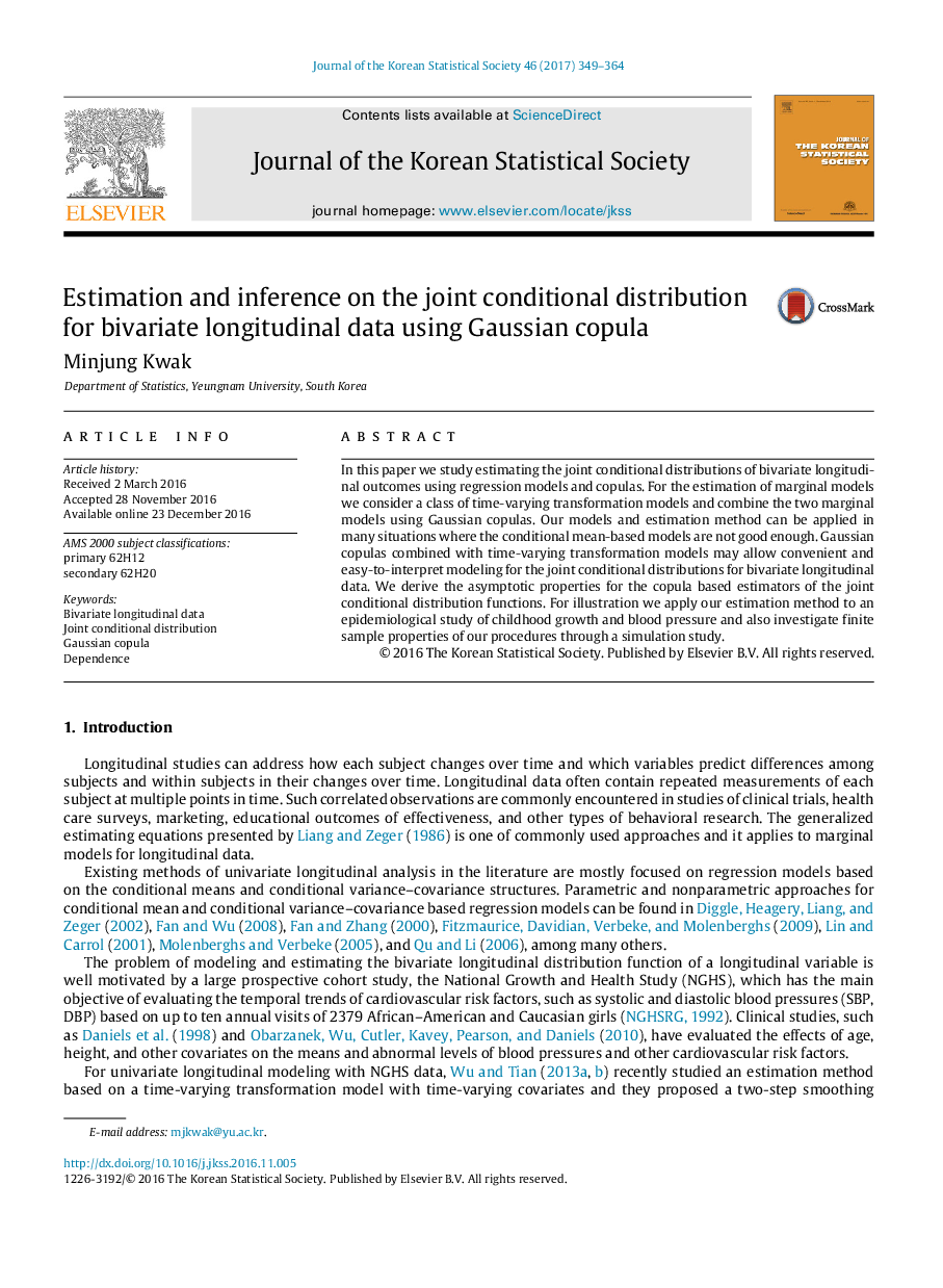 Estimation and inference on the joint conditional distribution for bivariate longitudinal data using Gaussian copula