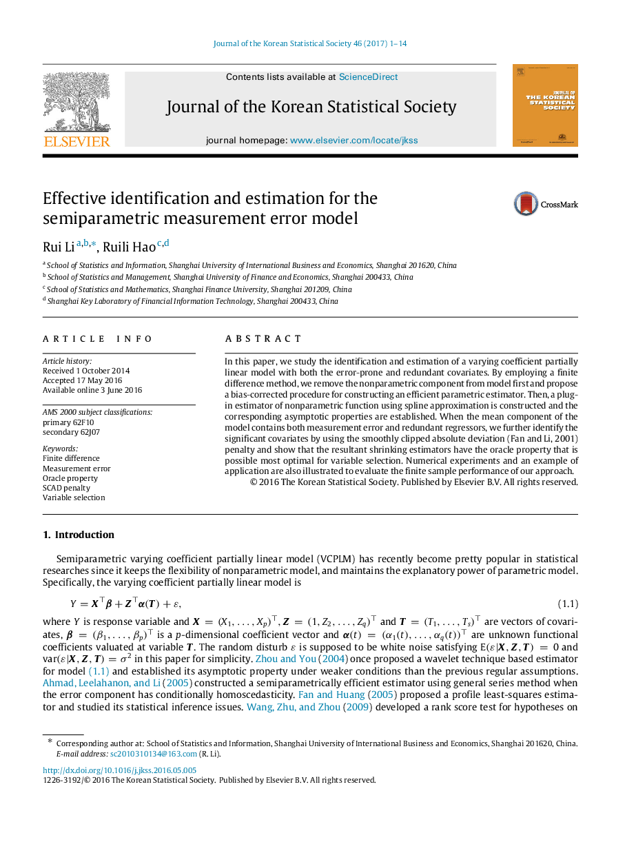 Effective identification and estimation for the semiparametric measurement error model