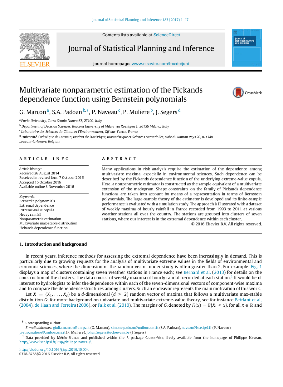 Multivariate nonparametric estimation of the Pickands dependence function using Bernstein polynomials