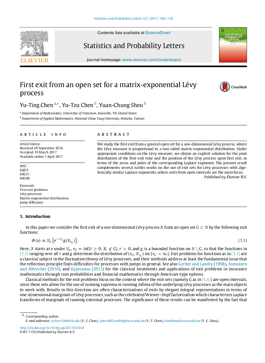 First exit from an open set for a matrix-exponential Lévy process