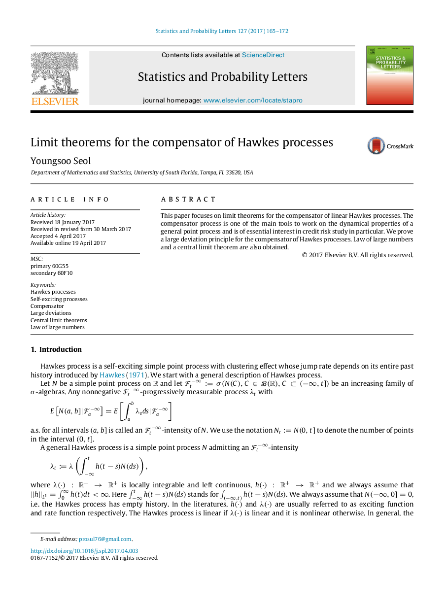 Limit theorems for the compensator of Hawkes processes