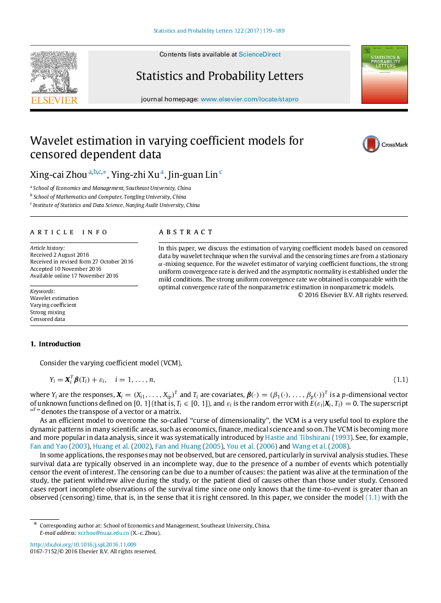 Wavelet estimation in varying coefficient models for censored dependent data