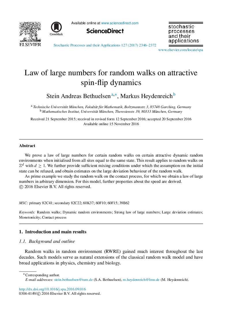 Law of large numbers for random walks on attractive spin-flip dynamics