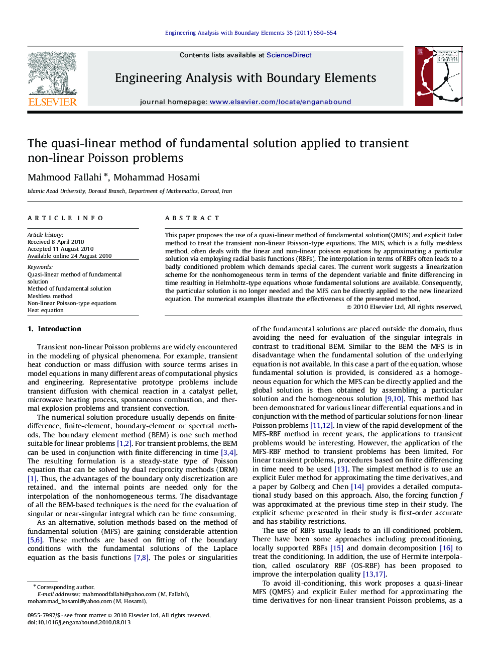 The quasi-linear method of fundamental solution applied to transient non-linear Poisson problems