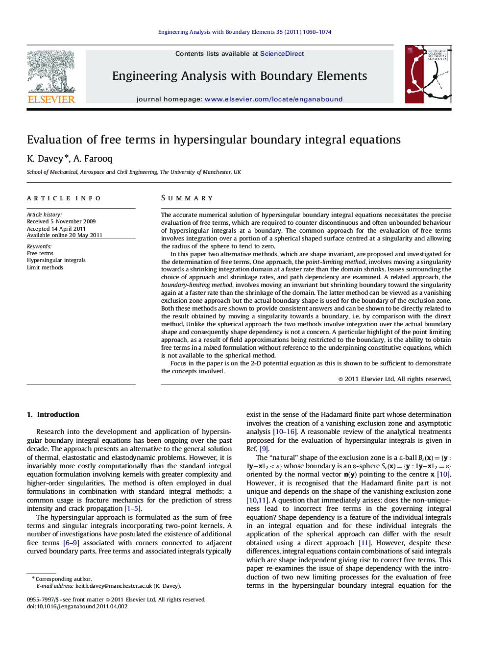 Evaluation of free terms in hypersingular boundary integral equations