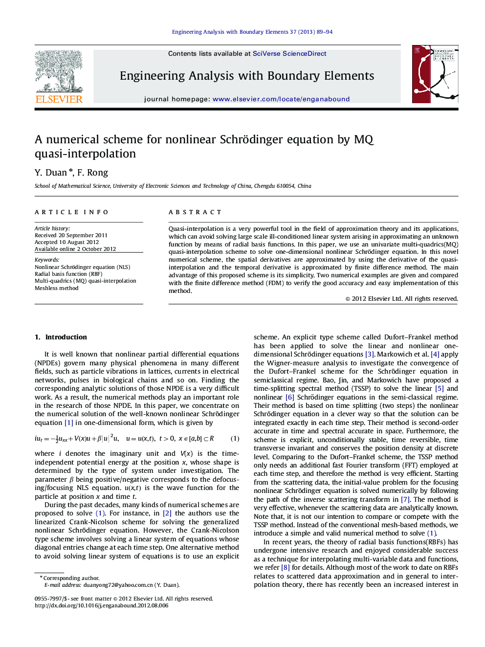 A numerical scheme for nonlinear Schrödinger equation by MQ quasi-interpolation