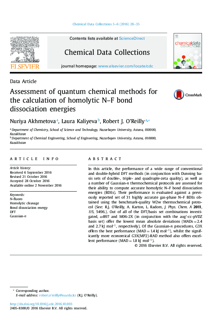 Assessment of quantum chemical methods for the calculation of homolytic N-F bond dissociation energies