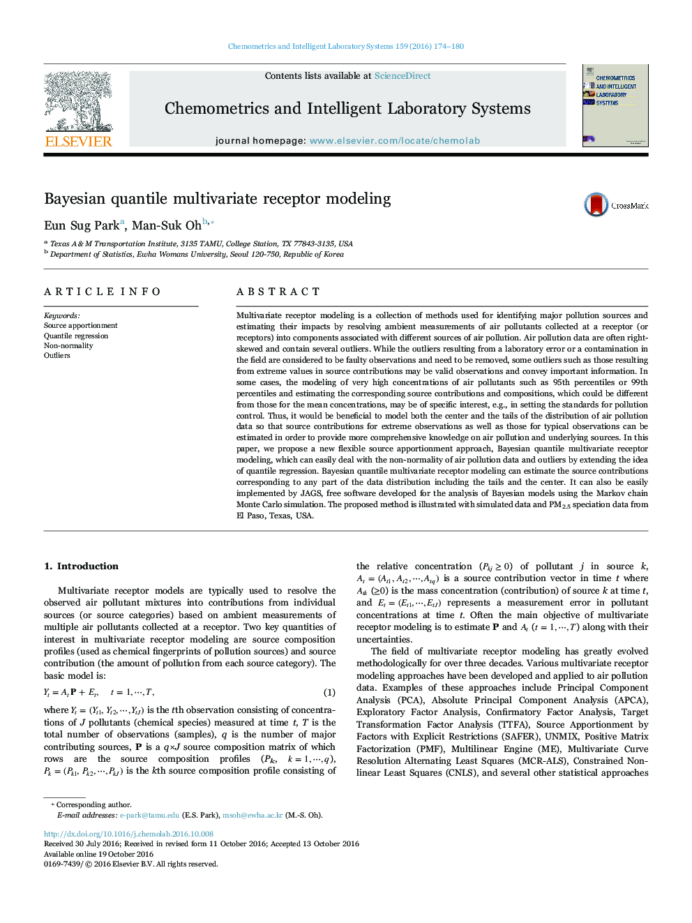 Bayesian quantile multivariate receptor modeling