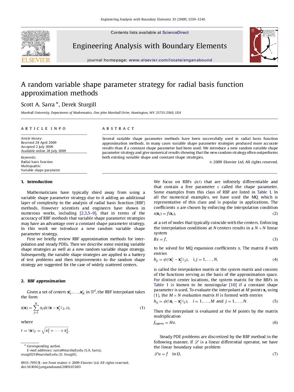 A random variable shape parameter strategy for radial basis function approximation methods