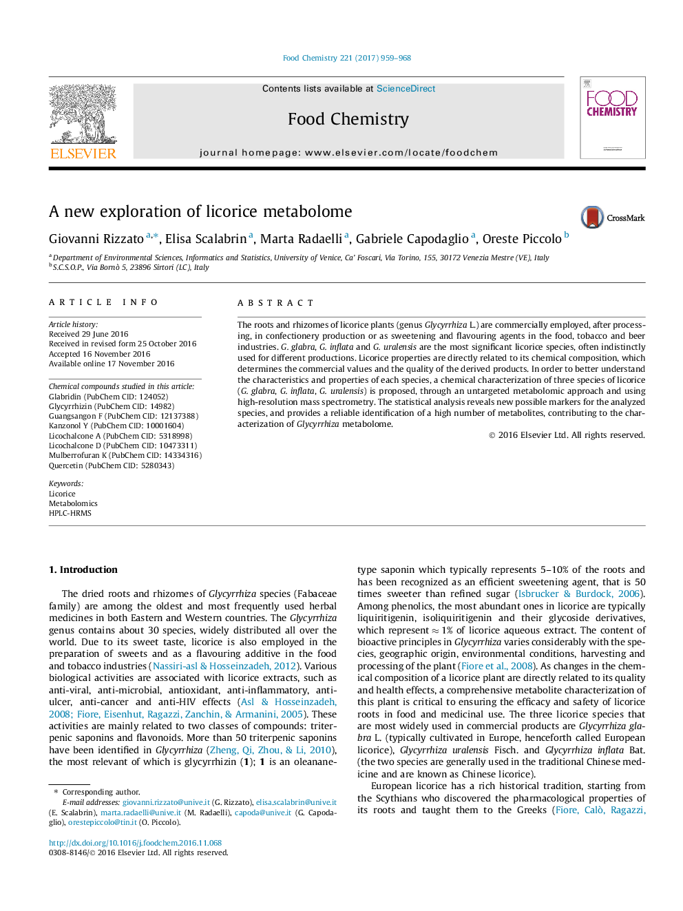 A new exploration of licorice metabolome