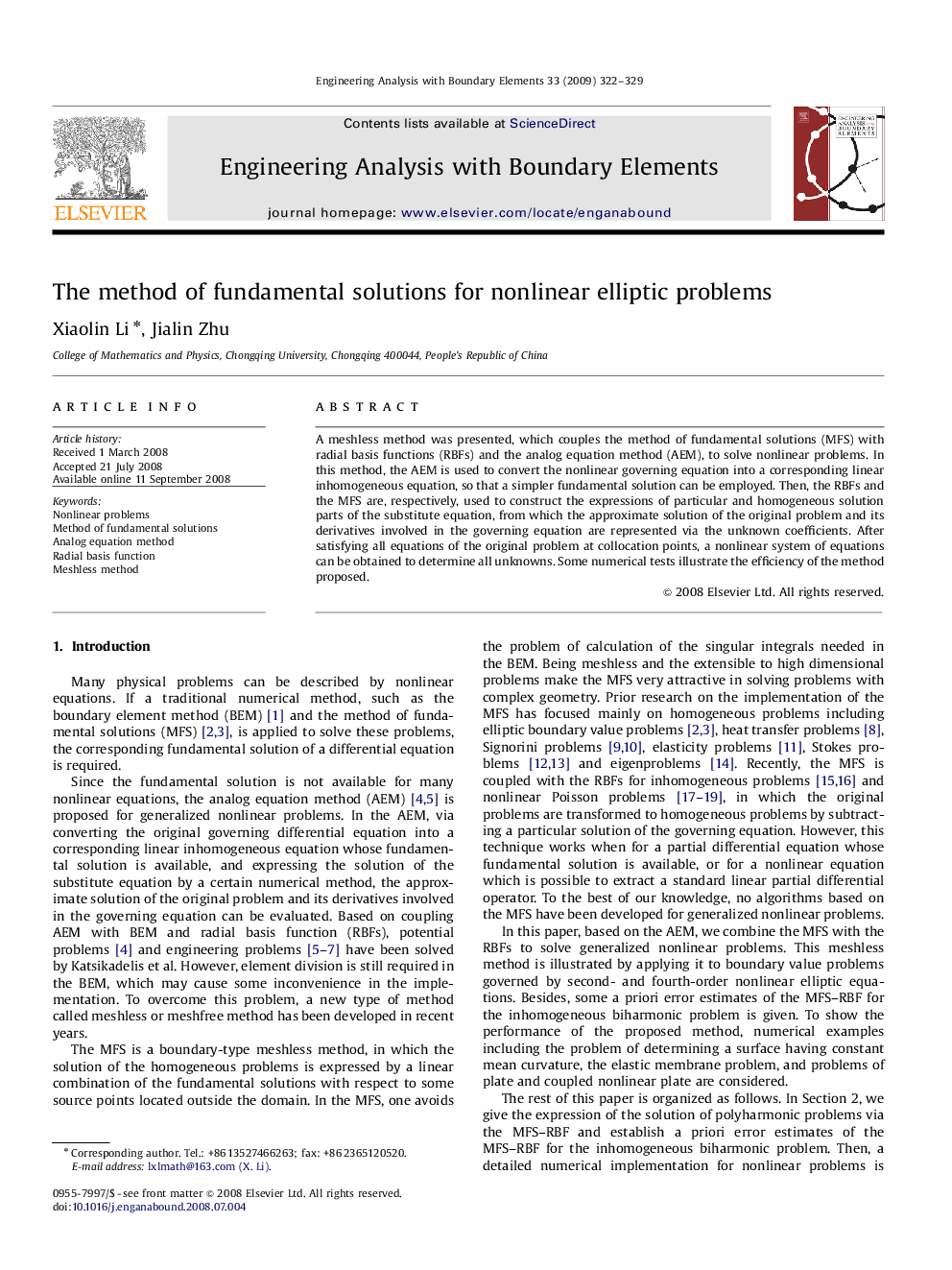 The method of fundamental solutions for nonlinear elliptic problems