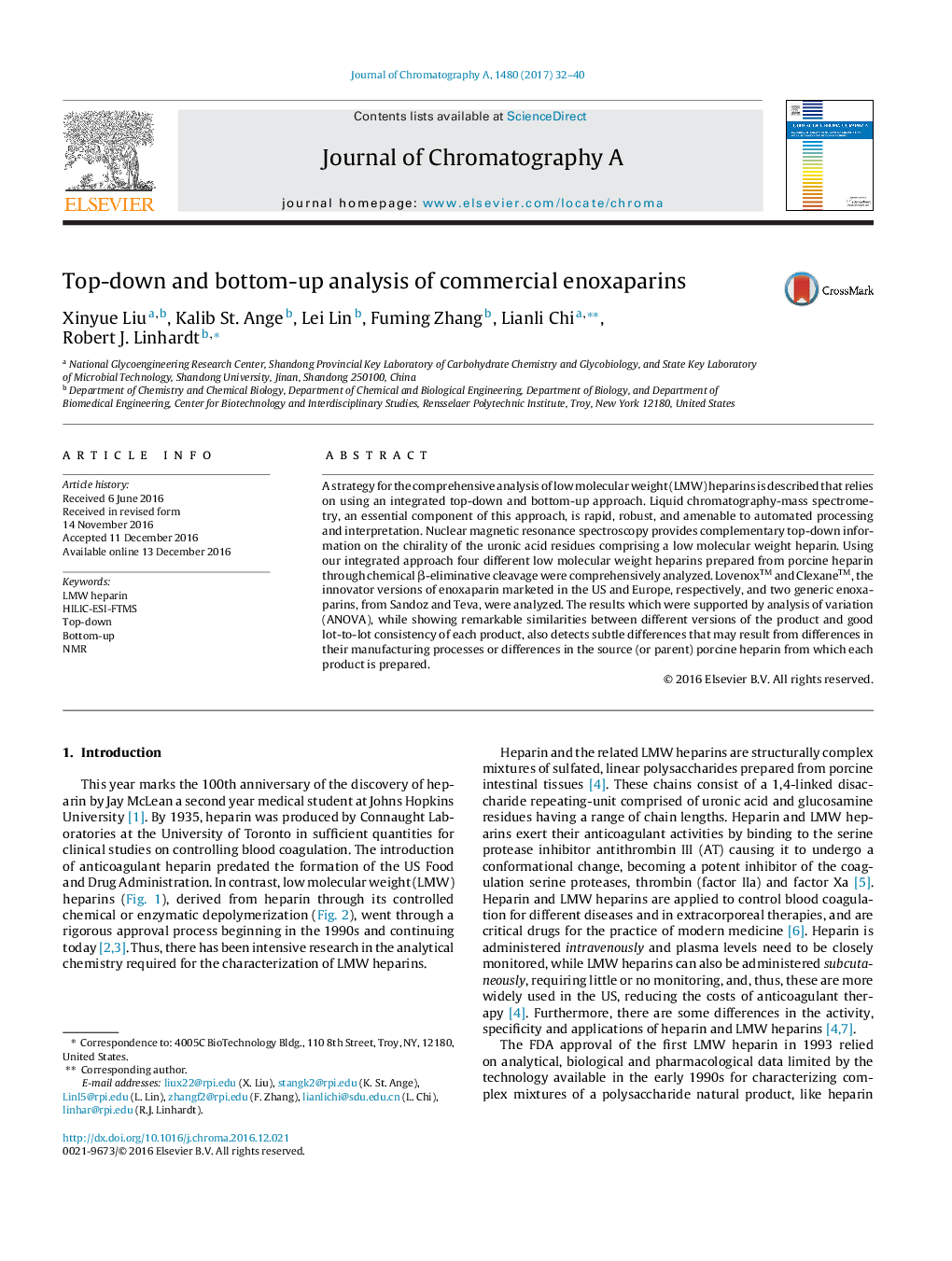 Top-down and bottom-up analysis of commercial enoxaparins