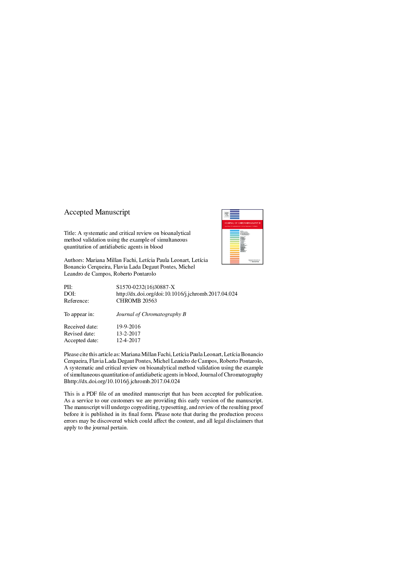 A systematic and critical review on bioanalytical method validation using the example of simultaneous quantitation of antidiabetic agents in blood