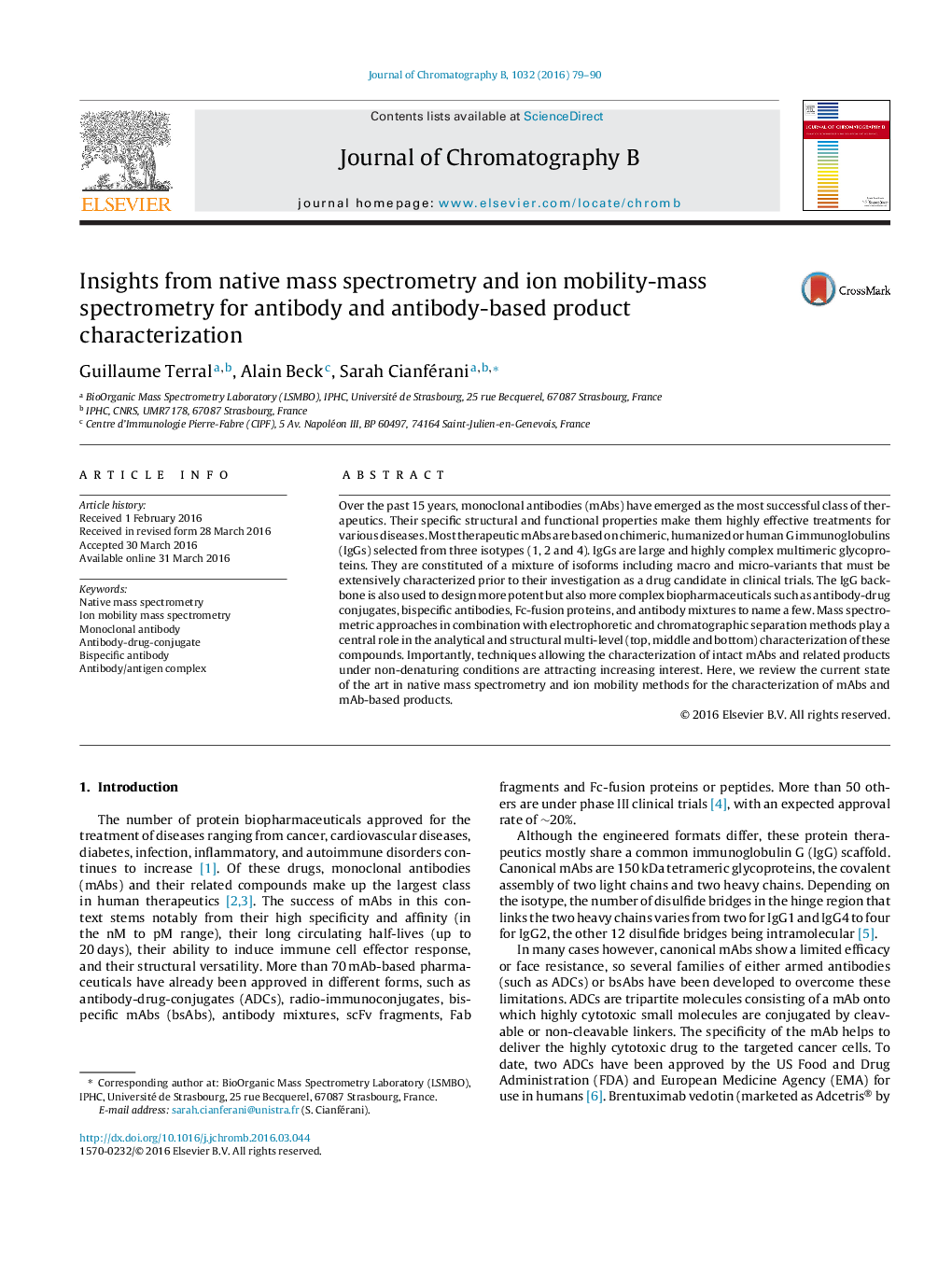 Insights from native mass spectrometry and ion mobility-mass spectrometry for antibody and antibody-based product characterization