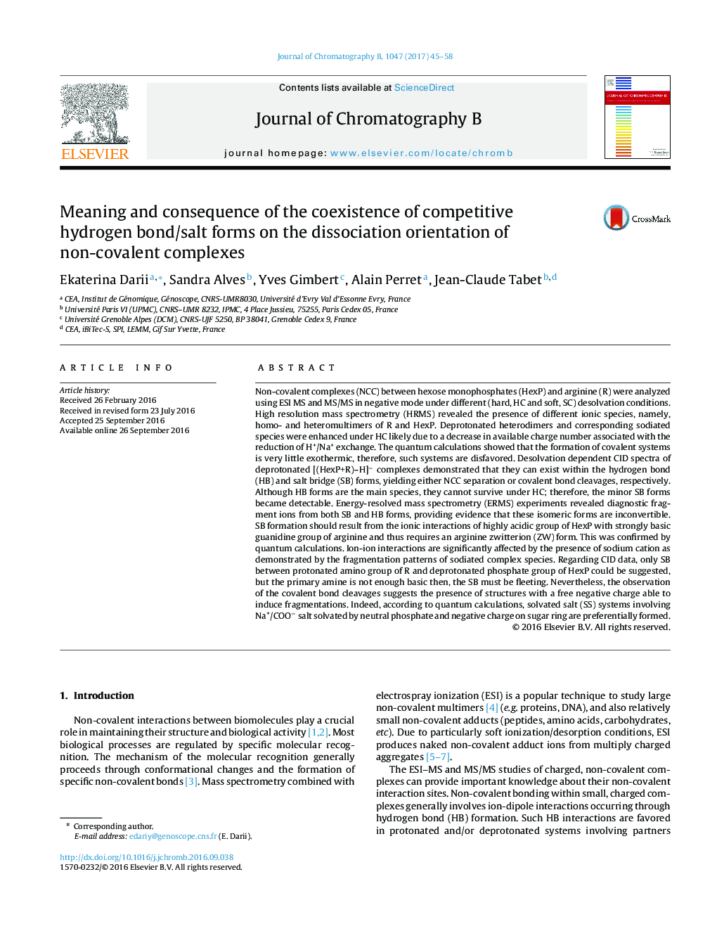 Meaning and consequence of the coexistence of competitive hydrogen bond/salt forms on the dissociation orientation of non-covalent complexes