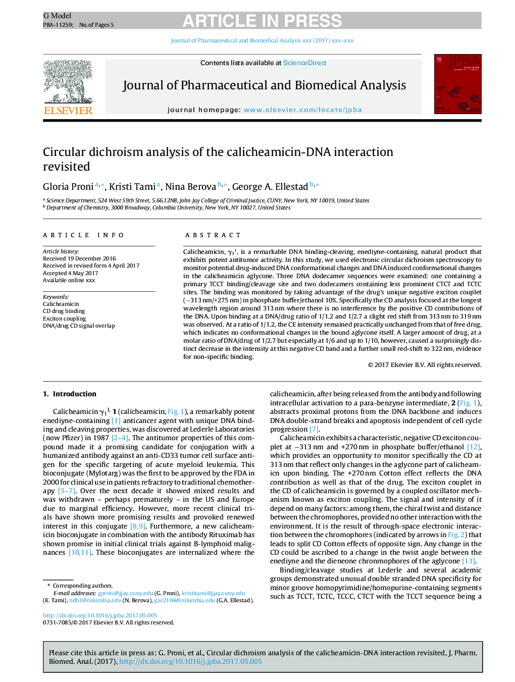 Circular dichroism analysis of the calicheamicin-DNA interaction revisited