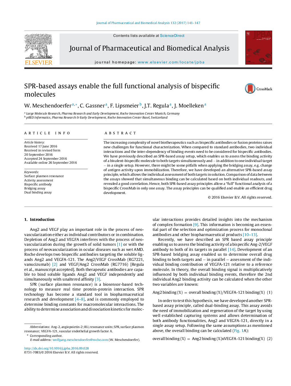 SPR-based assays enable the full functional analysis of bispecific molecules