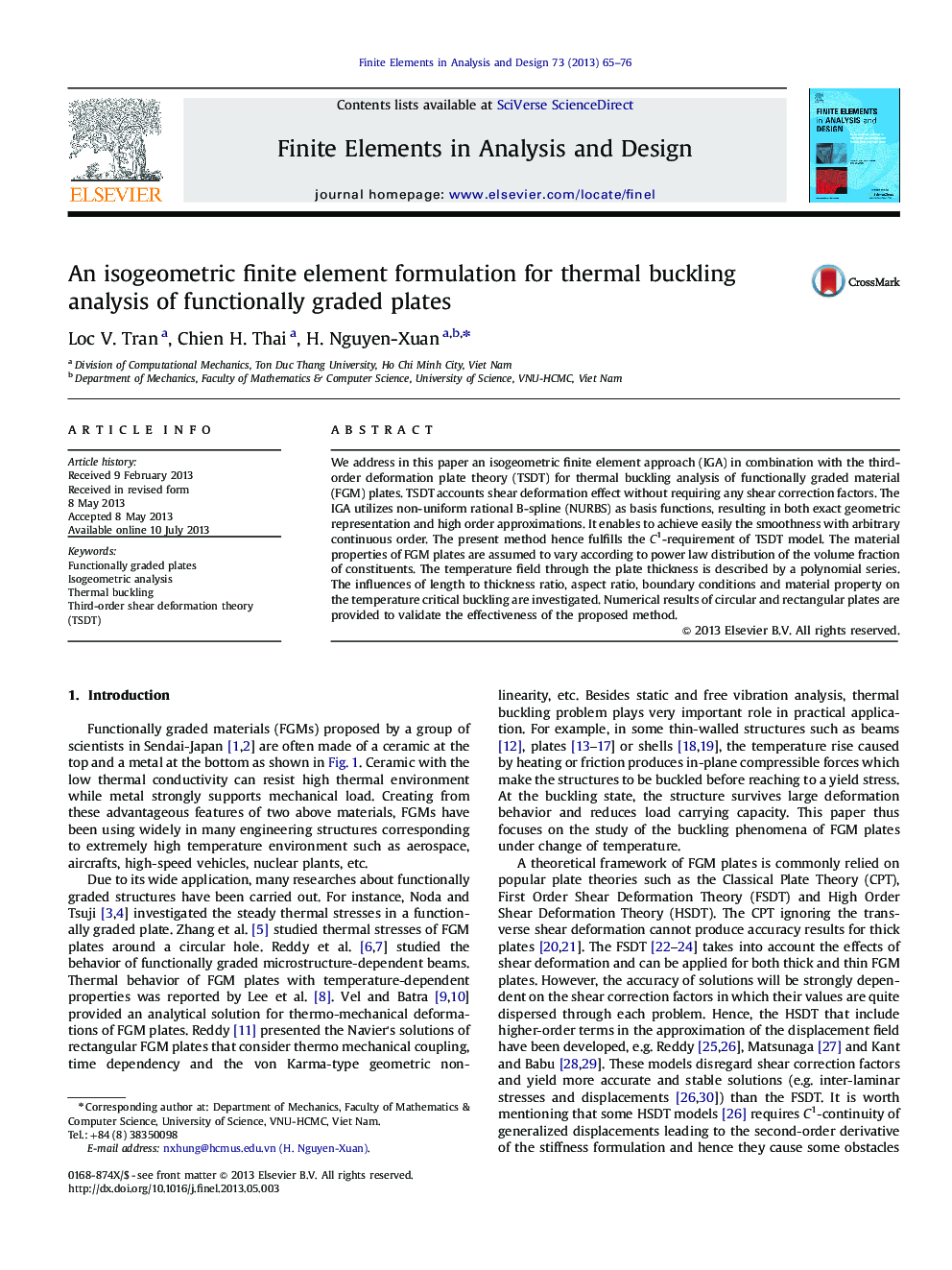 An isogeometric finite element formulation for thermal buckling analysis of functionally graded plates