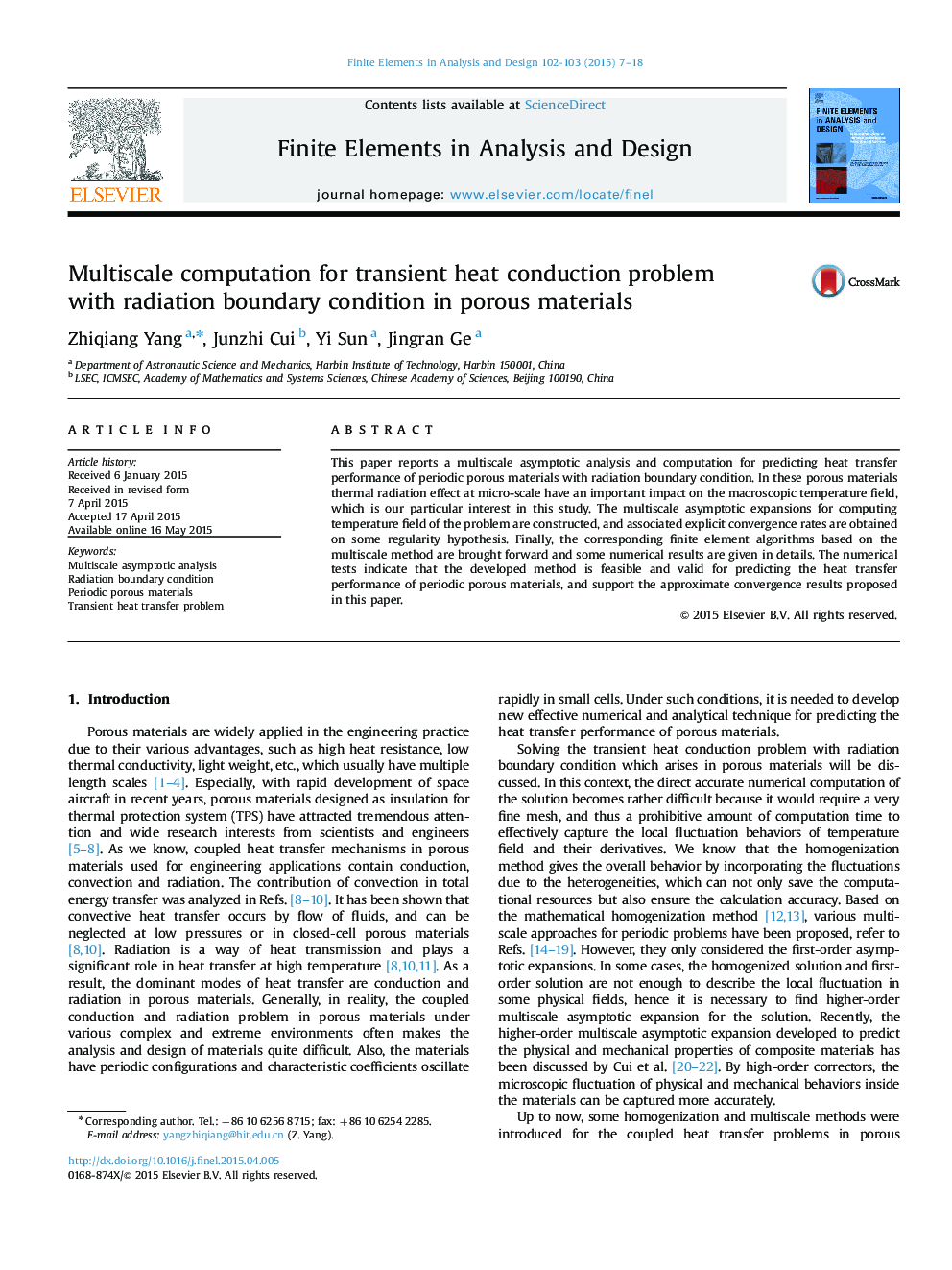 Multiscale computation for transient heat conduction problem with radiation boundary condition in porous materials