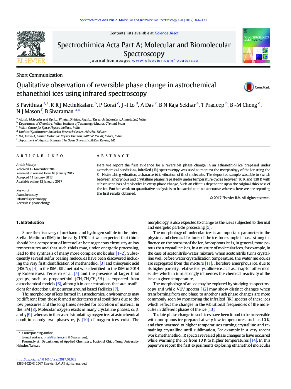 Qualitative observation of reversible phase change in astrochemical ethanethiol ices using infrared spectroscopy