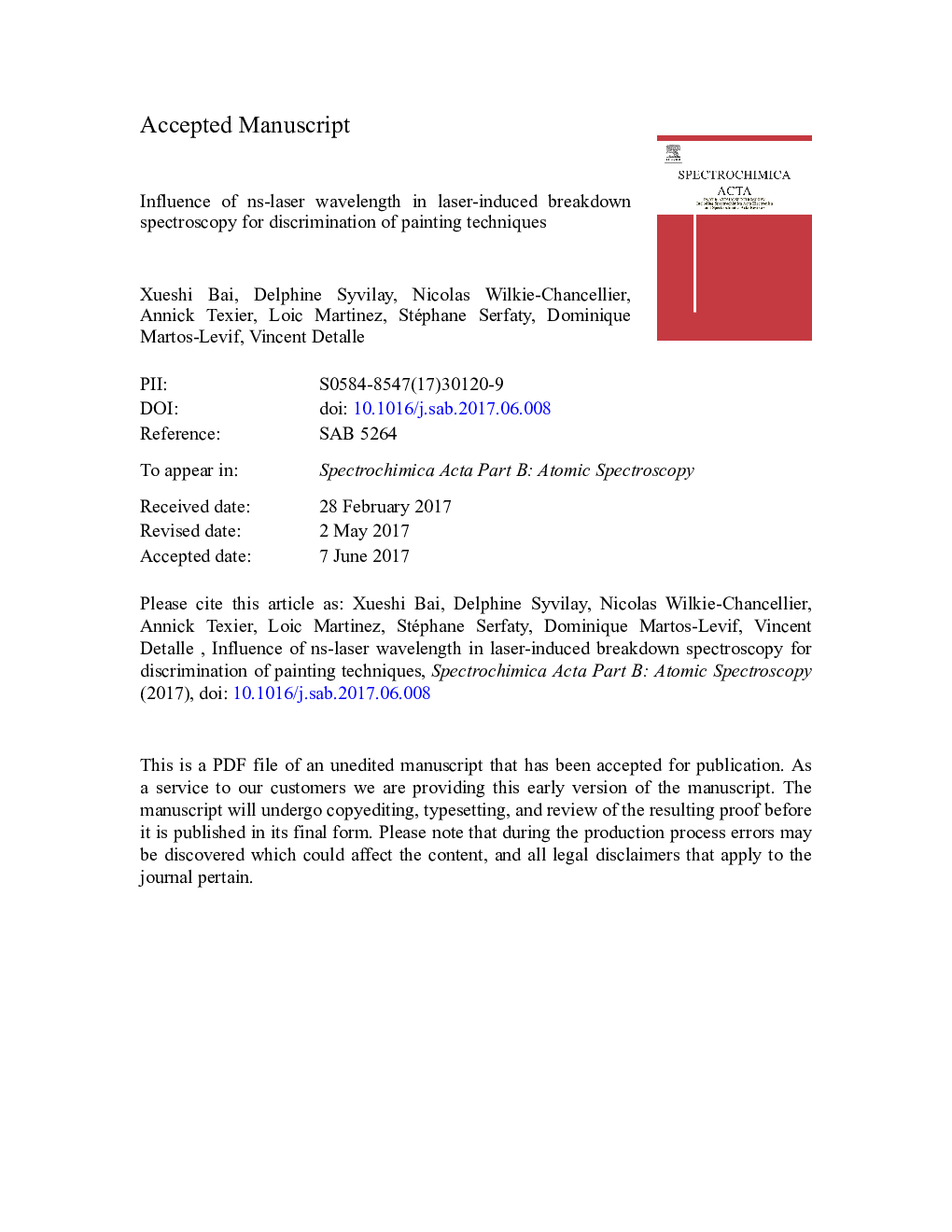 Influence of ns-laser wavelength in laser-induced breakdown spectroscopy for discrimination of painting techniques