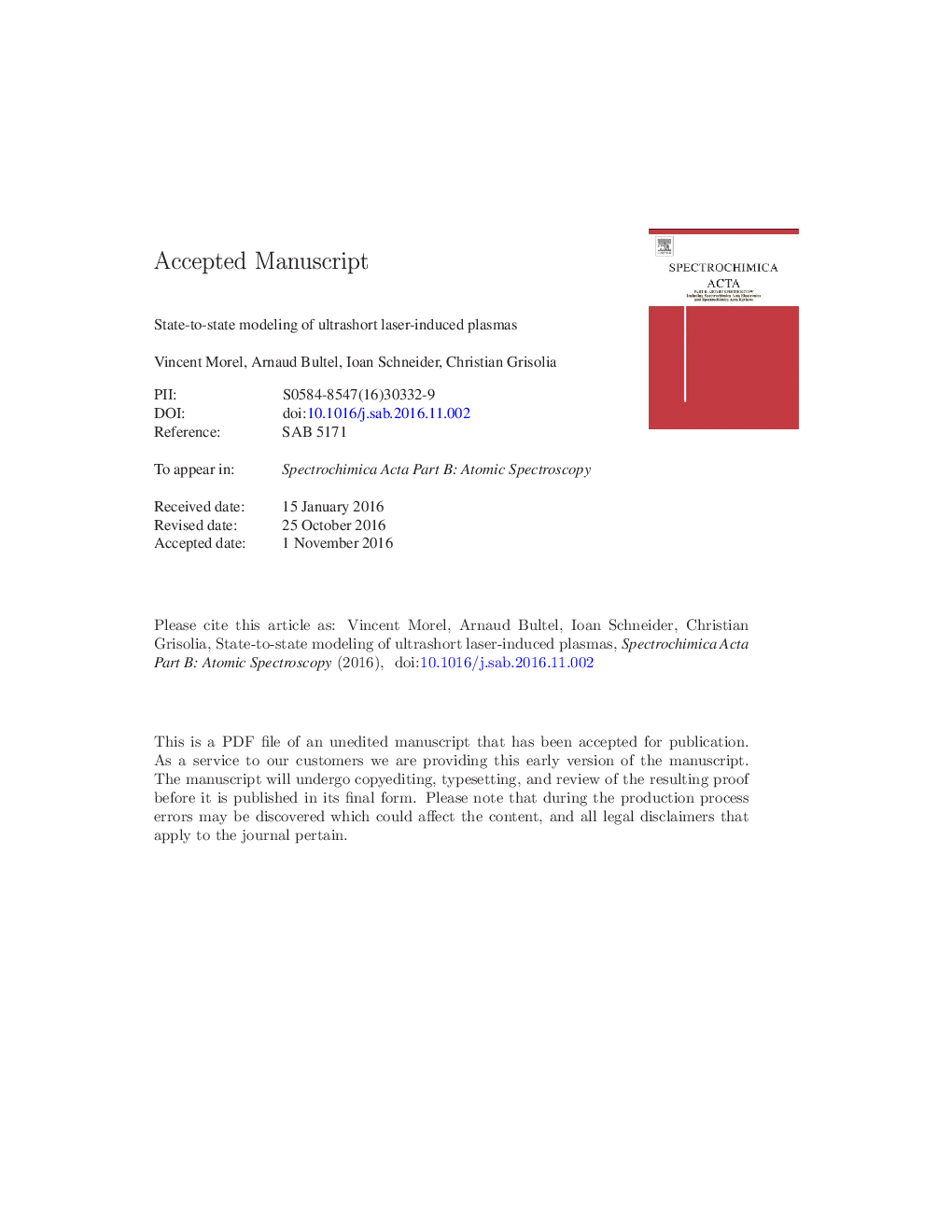 State-to-state modeling of ultrashort laser-induced plasmas