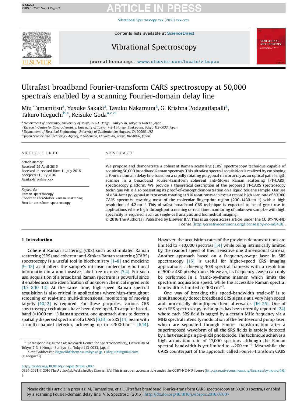 Ultrafast broadband Fourier-transform CARS spectroscopy at 50,000 spectra/s enabled by a scanning Fourier-domain delay line