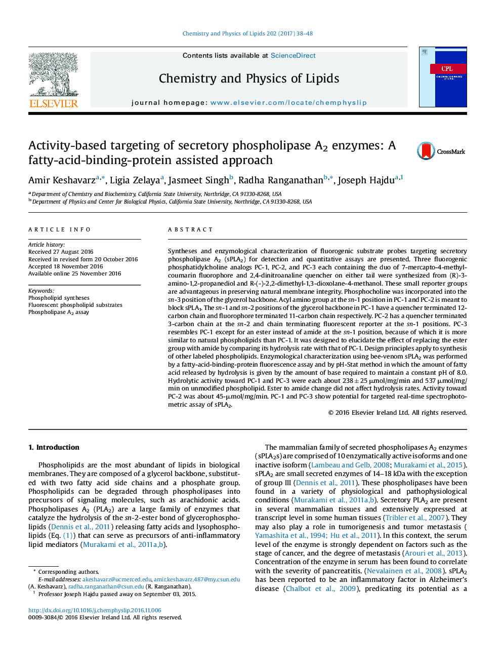 Activity-based targeting of secretory phospholipase A2 enzymes: A fatty-acid-binding-protein assisted approach