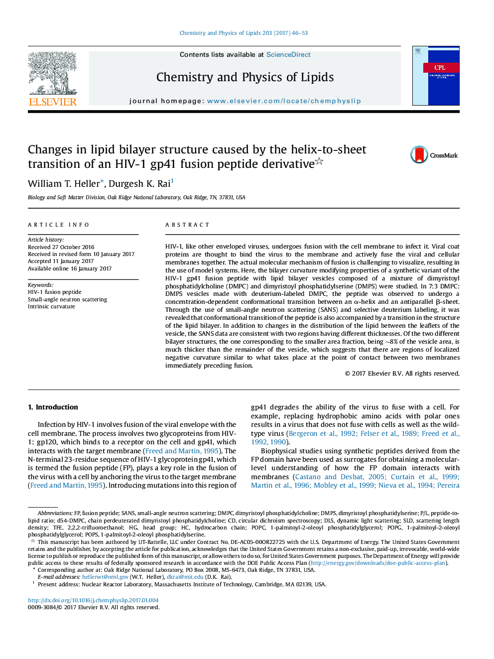 Changes in lipid bilayer structure caused by the helix-to-sheet transition of an HIV-1 gp41 fusion peptide derivative