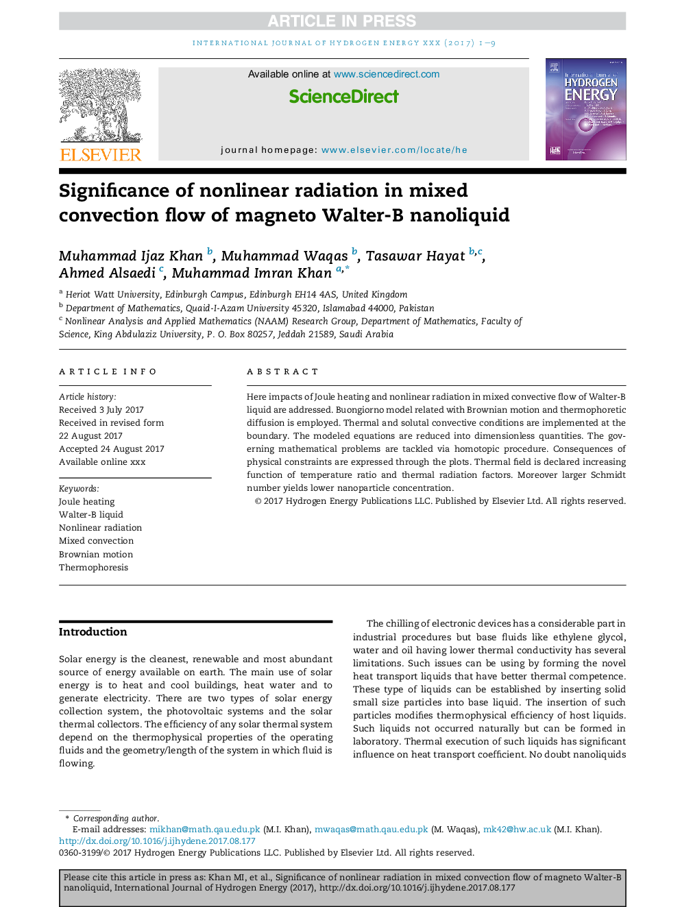 Significance of nonlinear radiation in mixed convection flow of magneto Walter-B nanoliquid