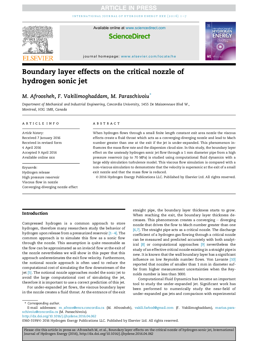 Boundary layer effects on the critical nozzle of hydrogen sonic jet