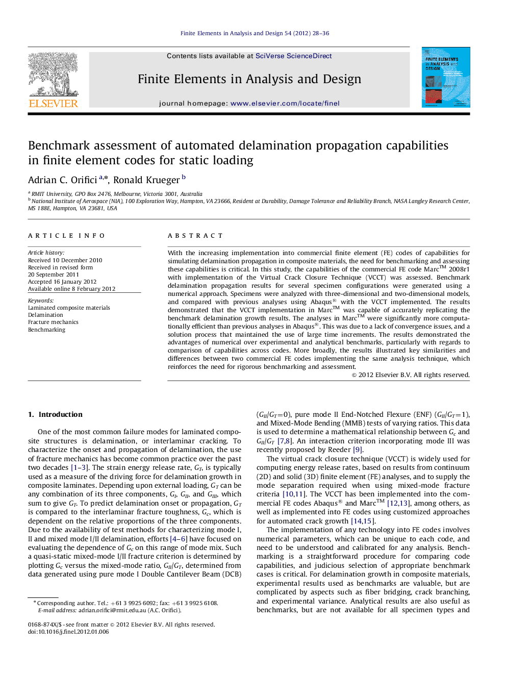 Benchmark assessment of automated delamination propagation capabilities in finite element codes for static loading