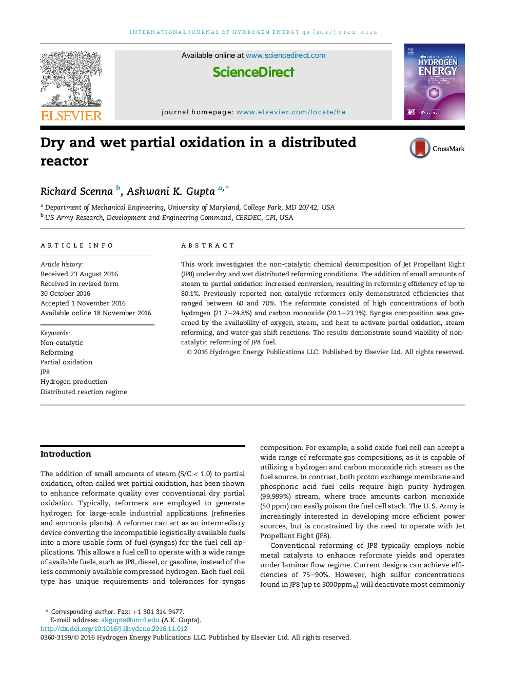 Dry and wet partial oxidation in a distributed reactor