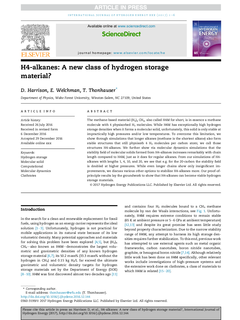 H4-alkanes: A new class of hydrogen storage material?