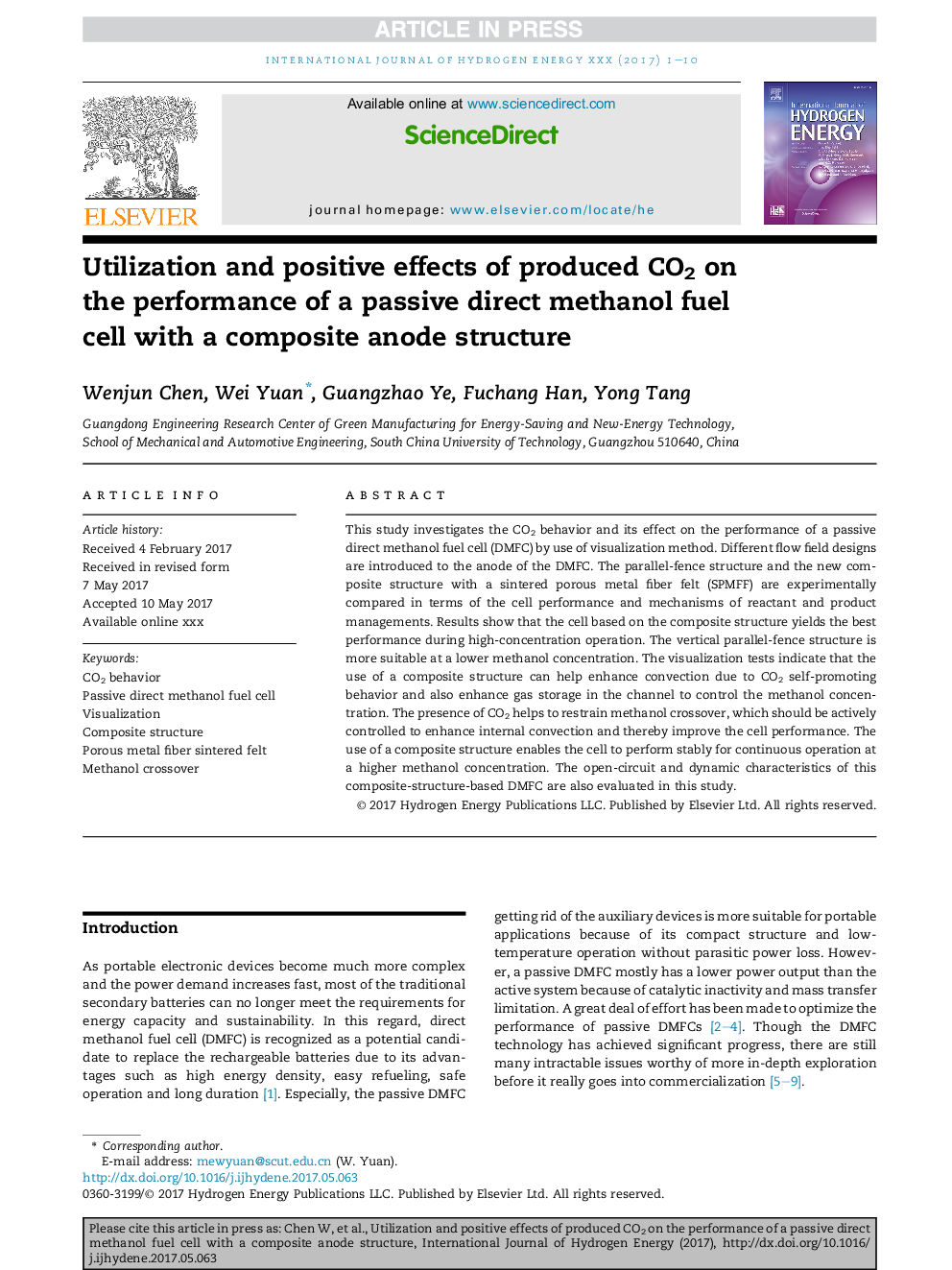 Utilization and positive effects of produced CO2 on the performance of a passive direct methanol fuel cell with a composite anode structure