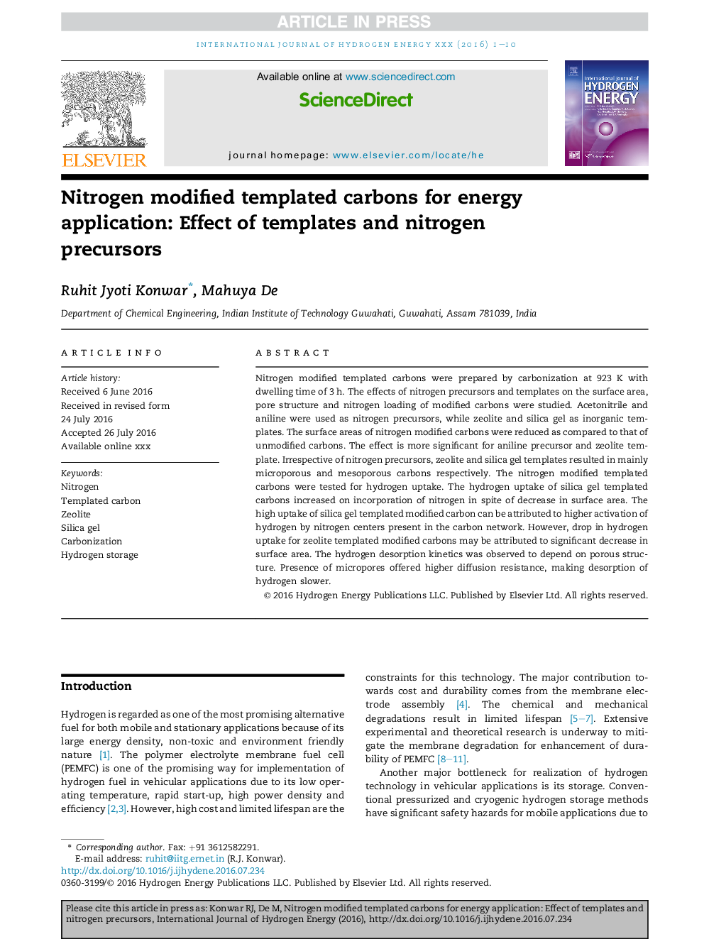 Nitrogen modified templated carbons for energy application: Effect of templates and nitrogen precursors