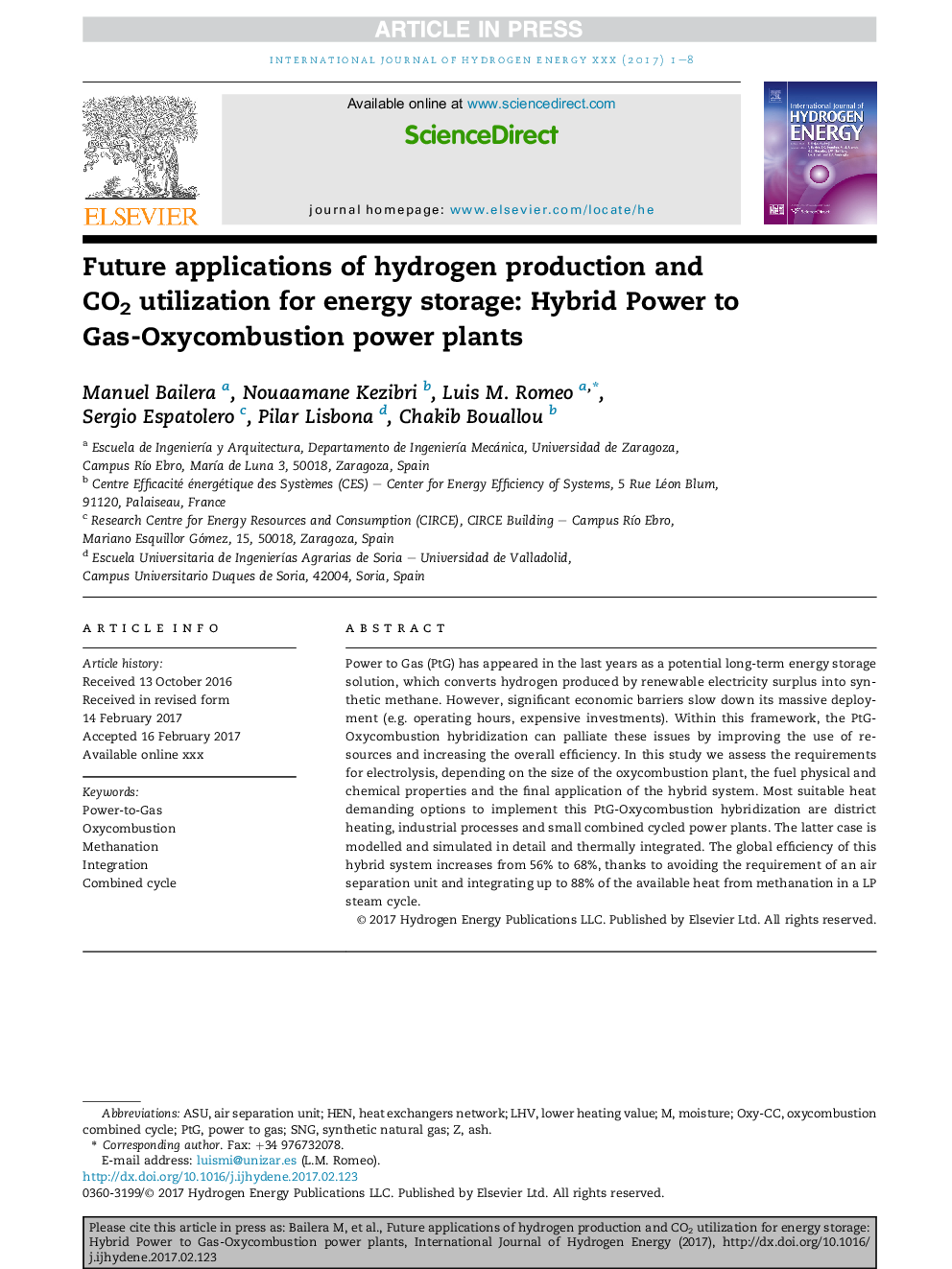 Future applications of hydrogen production and CO2 utilization for energy storage: Hybrid Power to Gas-Oxycombustion power plants