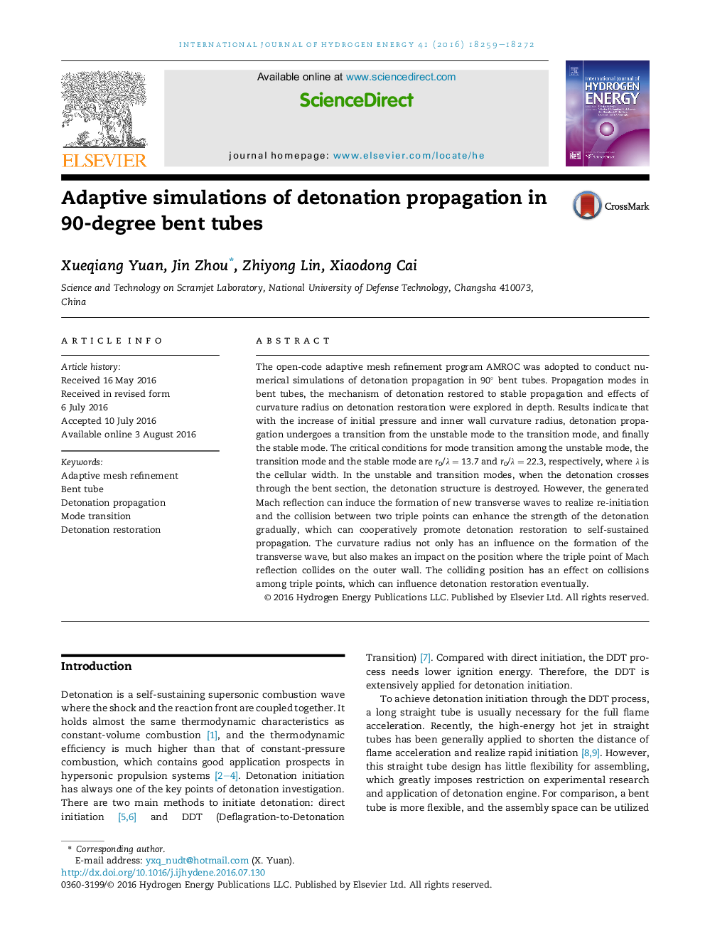 Adaptive simulations of detonation propagation in 90-degree bent tubes