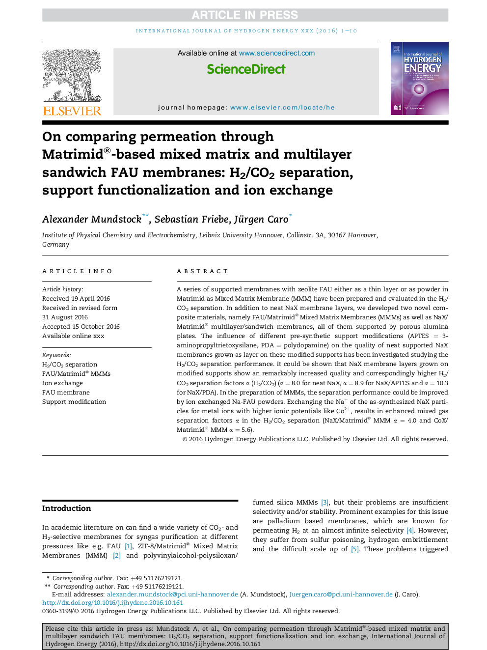 On comparing permeation through Matrimid®-based mixed matrix and multilayer sandwich FAU membranes: H2/CO2 separation, support functionalization and ion exchange