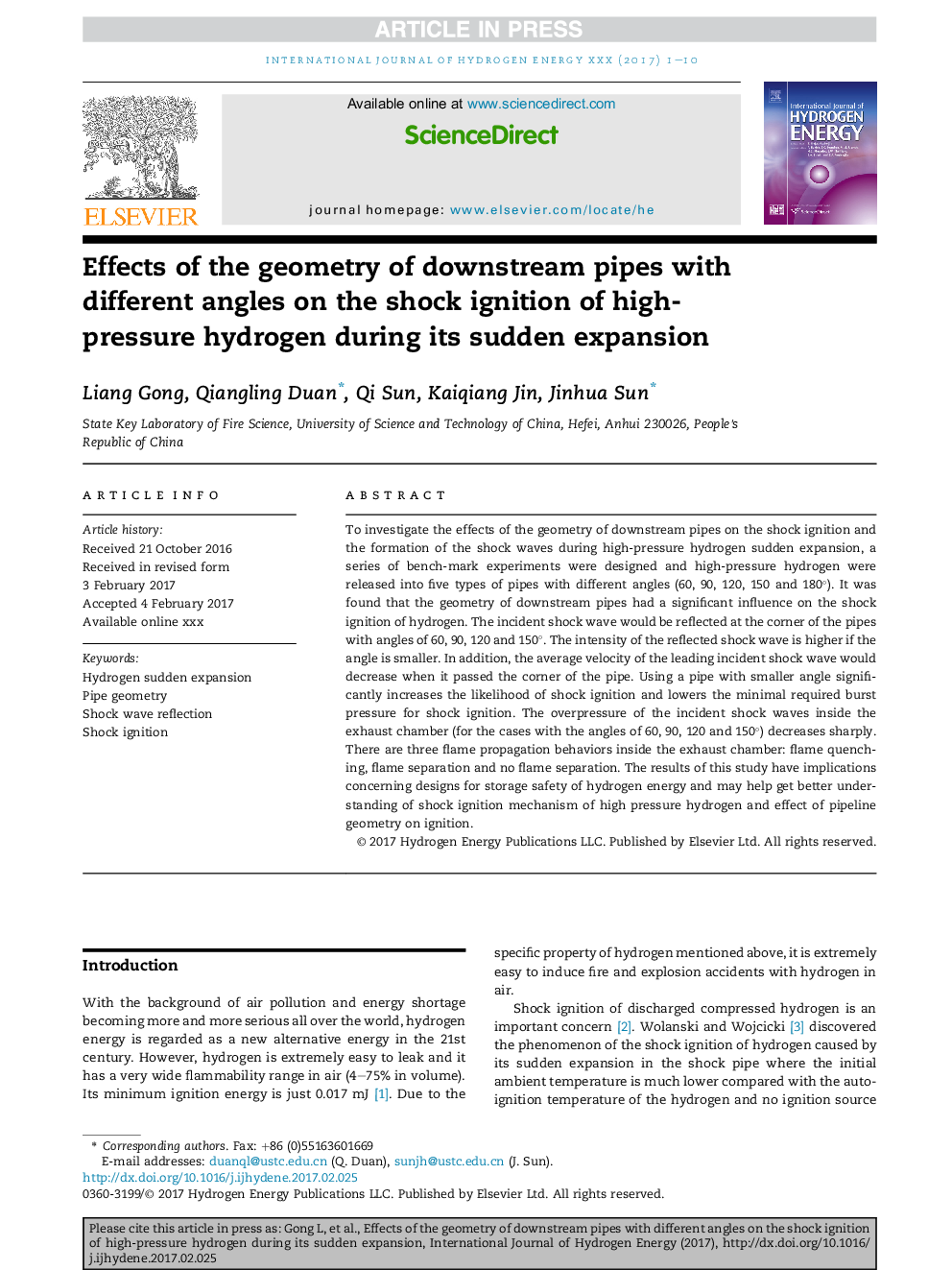 Effects of the geometry of downstream pipes with different angles on the shock ignition of high-pressure hydrogen during its sudden expansion