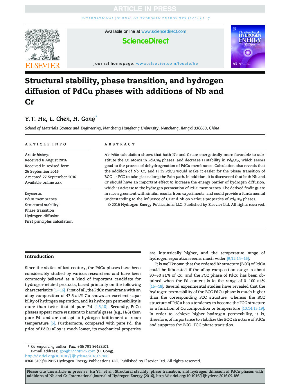 Structural stability, phase transition, and hydrogen diffusion of PdCu phases with additions of Nb and Cr