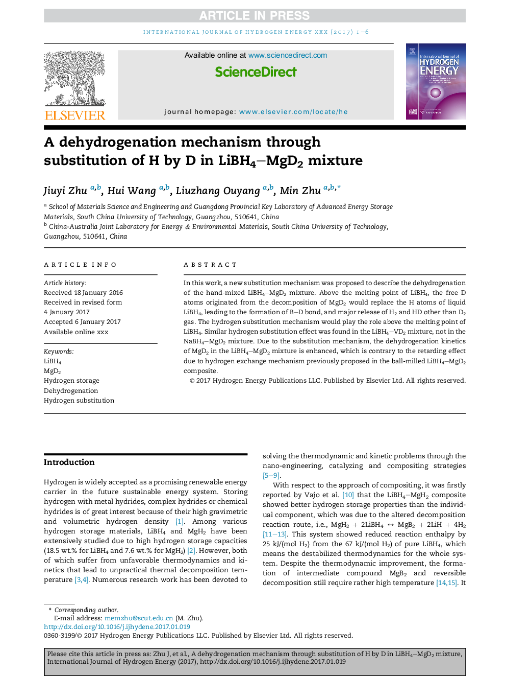 A dehydrogenation mechanism through substitution of H by D in LiBH4-MgD2 mixture