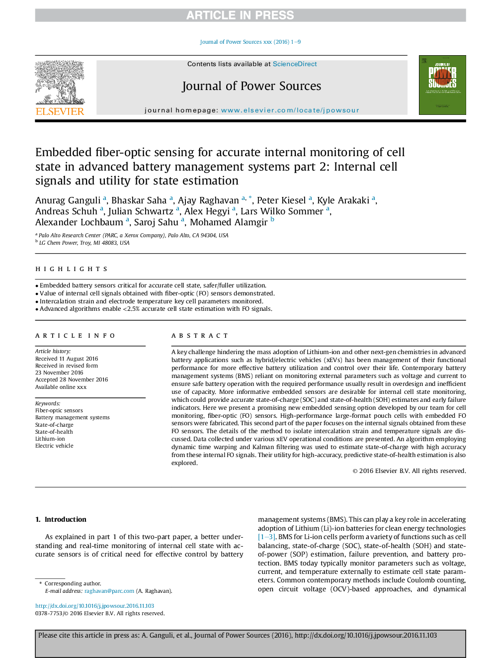 Embedded fiber-optic sensing for accurate internal monitoring of cell state in advanced battery management systems part 2: Internal cell signals and utility for state estimation