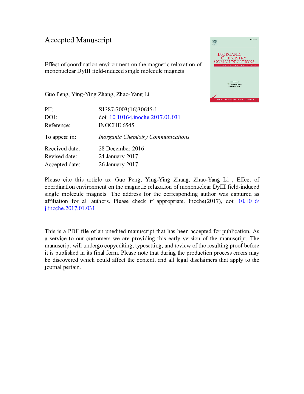 Effect of coordination environment on the magnetic relaxation of mononuclear DyIII field-induced single molecule magnets