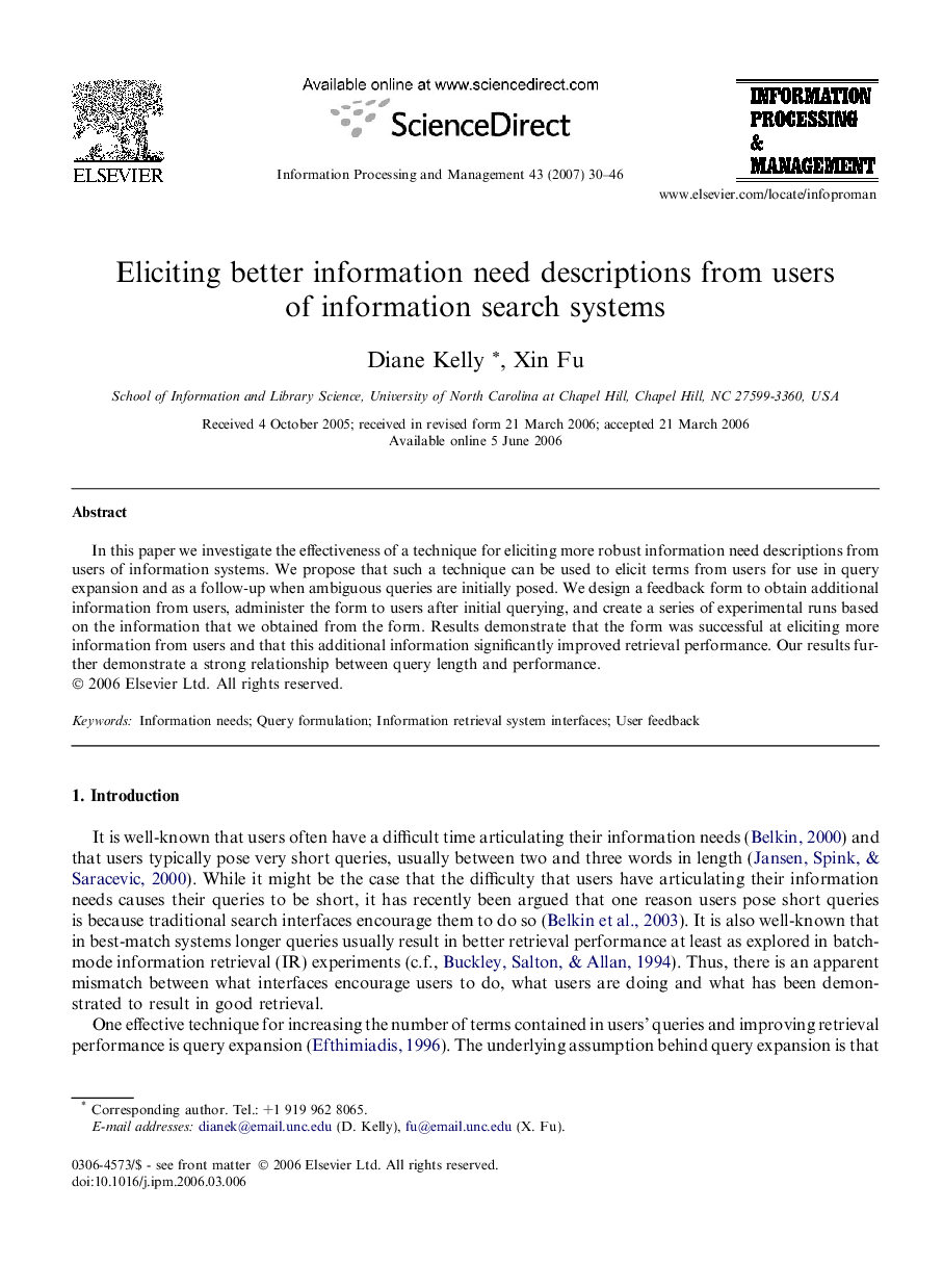 Eliciting better information need descriptions from users of information search systems