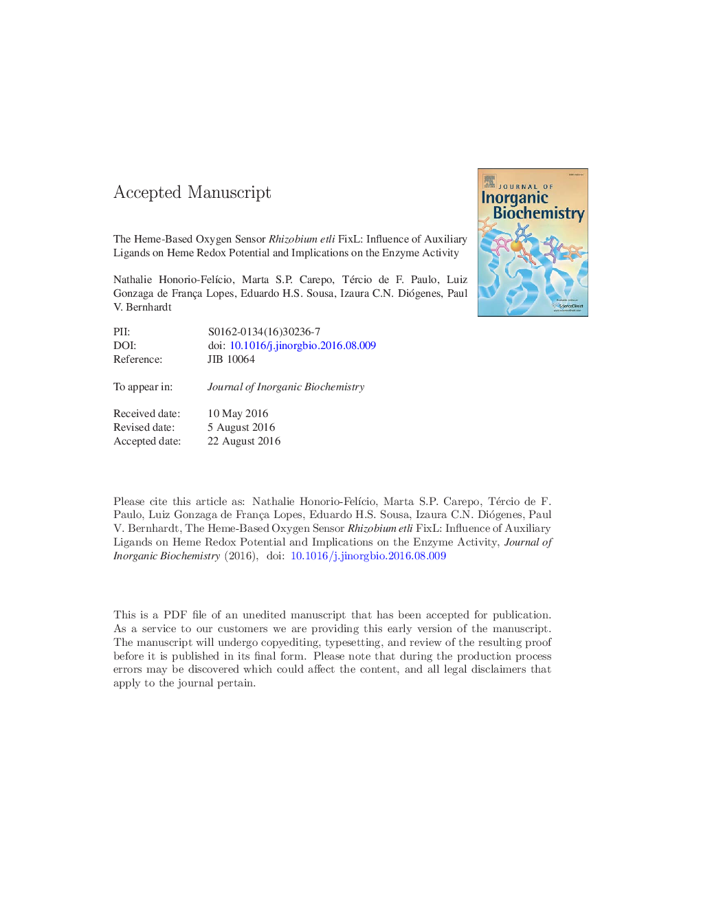 The Heme-Based Oxygen Sensor Rhizobium etli FixL: Influence of Auxiliary Ligands on Heme Redox Potential and Implications on the Enzyme Activity