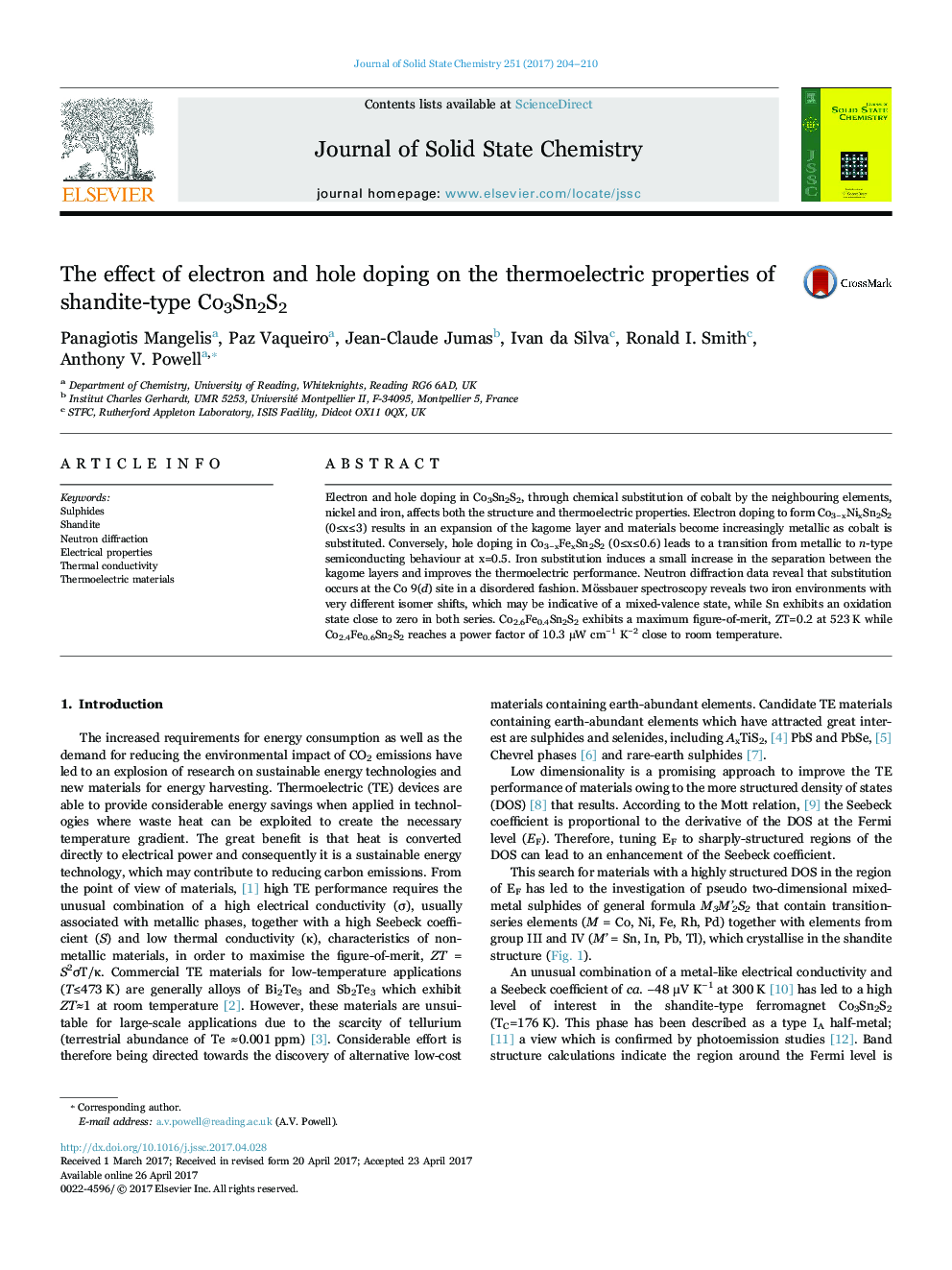 The effect of electron and hole doping on the thermoelectric properties of shandite-type Co3Sn2S2