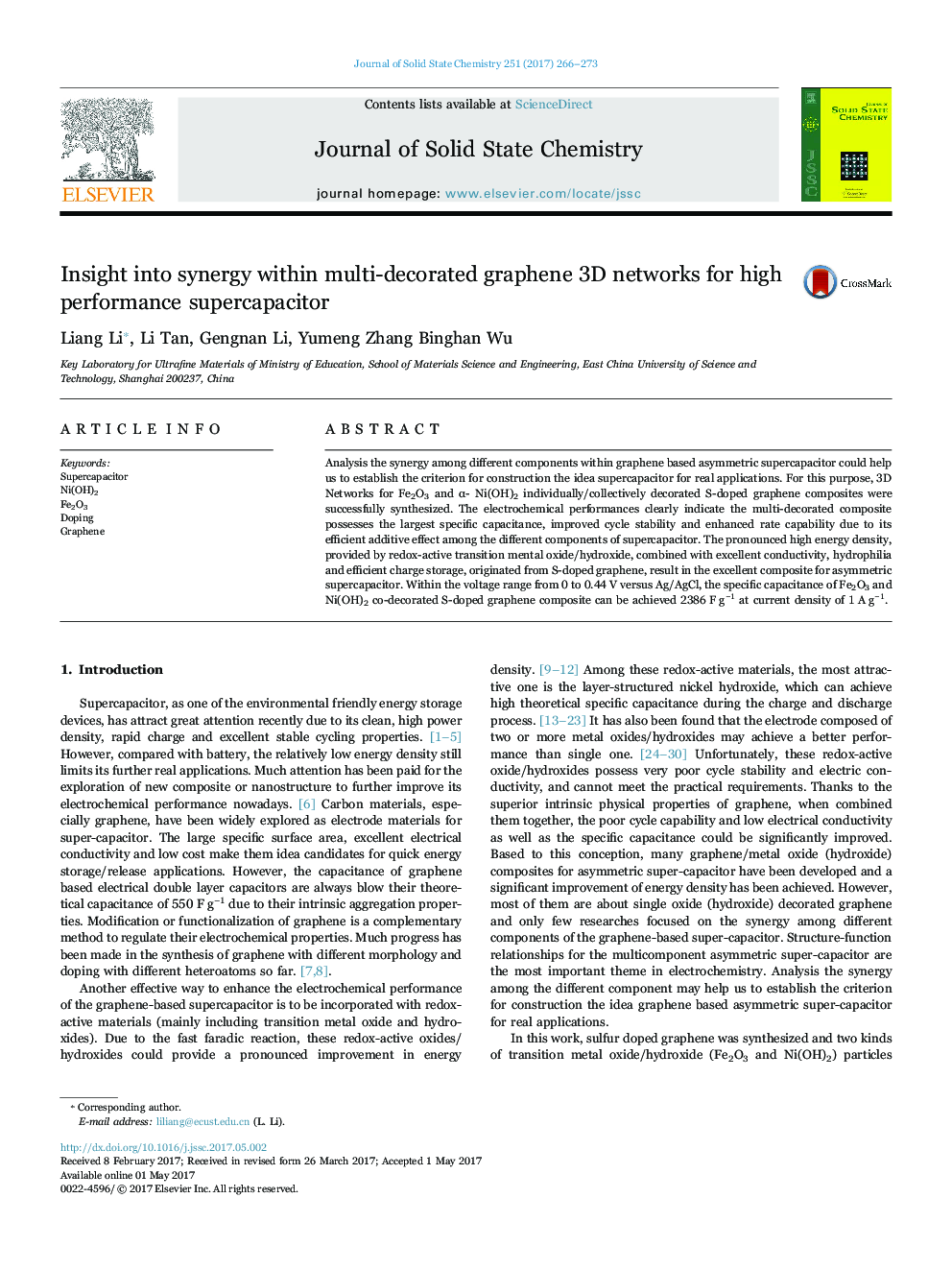 Insight into synergy within multi-decorated graphene 3D networks for high performance supercapacitor