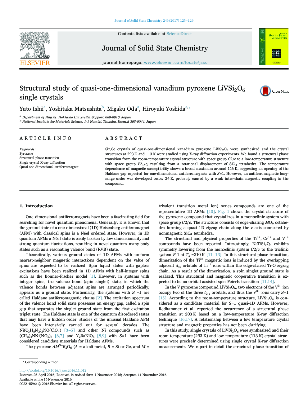 Structural study of quasi-one-dimensional vanadium pyroxene LiVSi2O6 single crystals