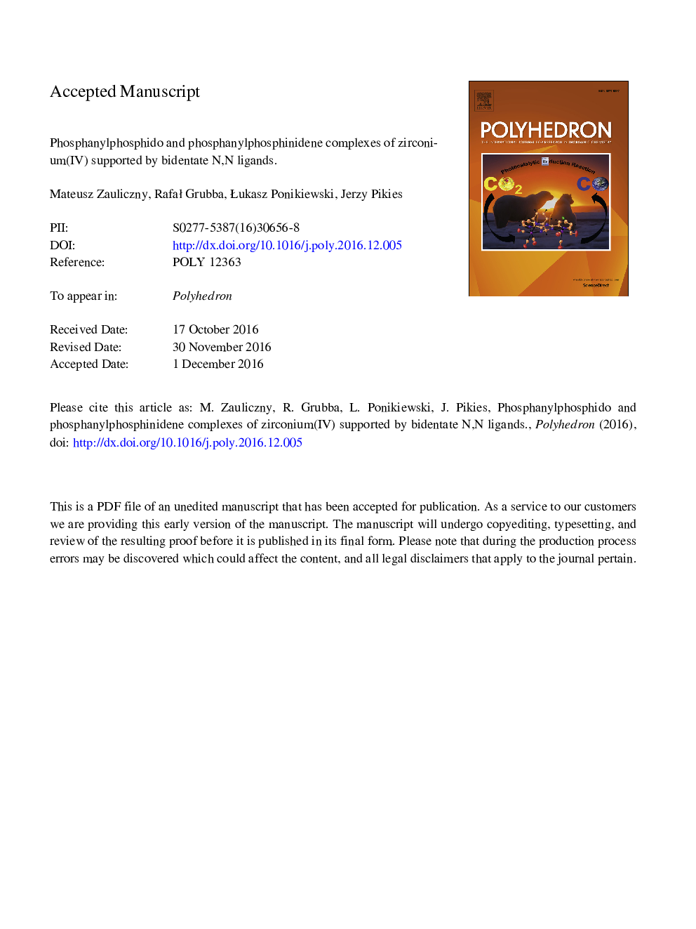 Phosphanylphosphido and phosphanylphosphinidene complexes of zirconium(IV) supported by bidentate N,N ligands